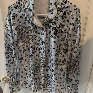 Leopard Print Button Down Shirt